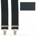 schwarzer Hosentr�ger 4205 mit Webstruktur